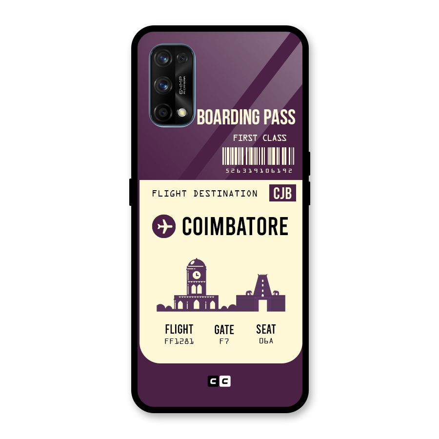 Coimbatore Boarding Pass Glass Back Case for Realme 7 Pro