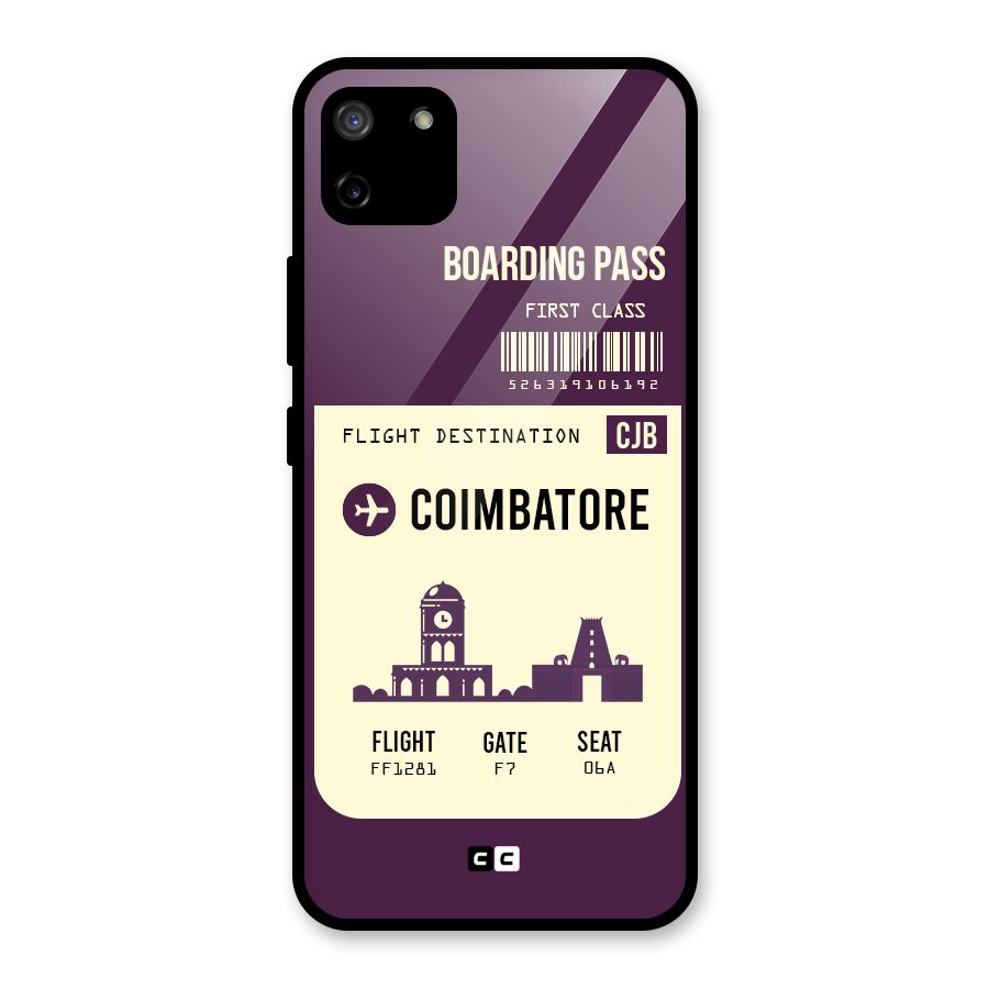 Coimbatore Boarding Pass Glass Back Case for Realme C11