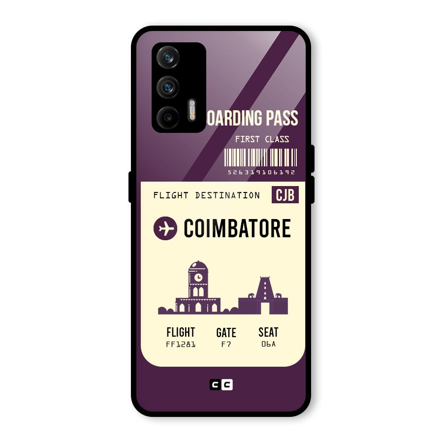 Coimbatore Boarding Pass Glass Back Case for Realme GT 5G