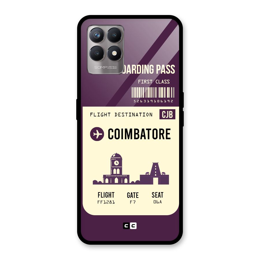 Coimbatore Boarding Pass Glass Back Case for Realme Narzo 50