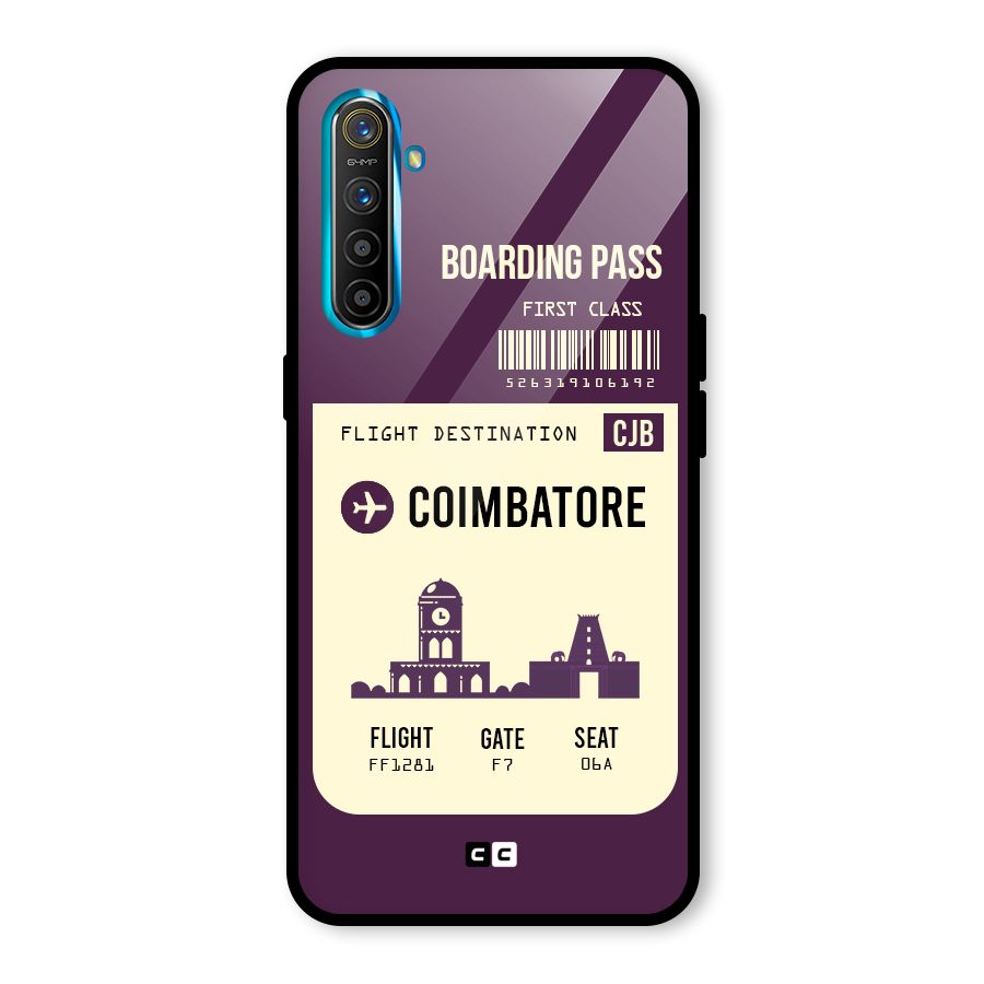 Coimbatore Boarding Pass Glass Back Case for Realme X2