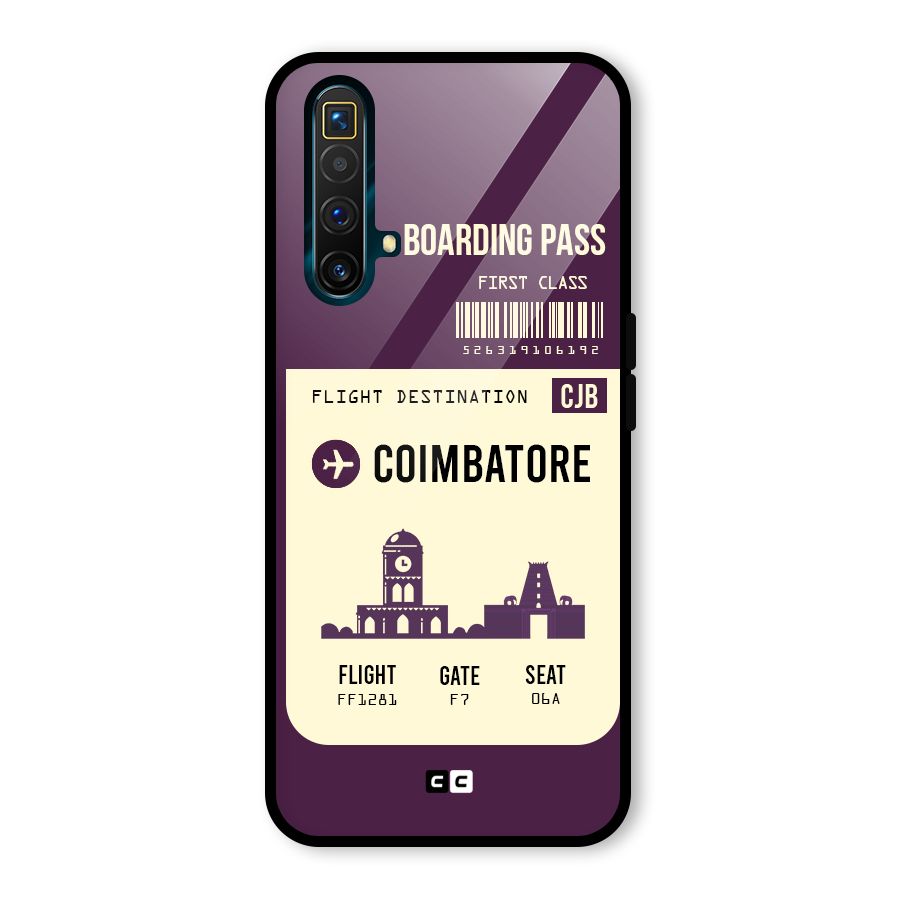 Coimbatore Boarding Pass Glass Back Case for Realme X3 SuperZoom