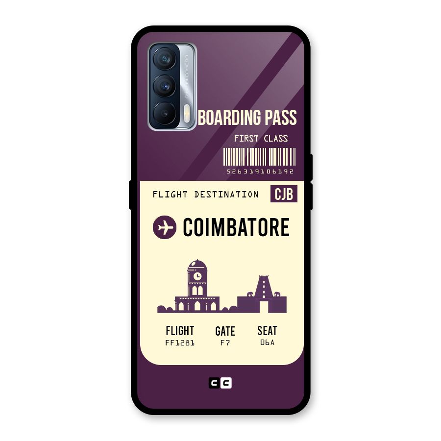 Coimbatore Boarding Pass Glass Back Case for Realme X7