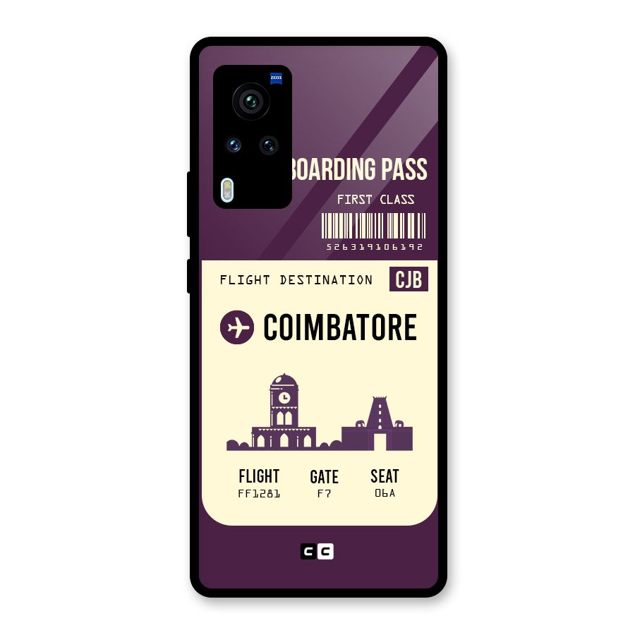 Coimbatore Boarding Pass Glass Back Case for Vivo X60 Pro