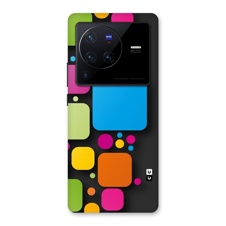 Color Boxes Abstract Back Case for Vivo X80 Pro