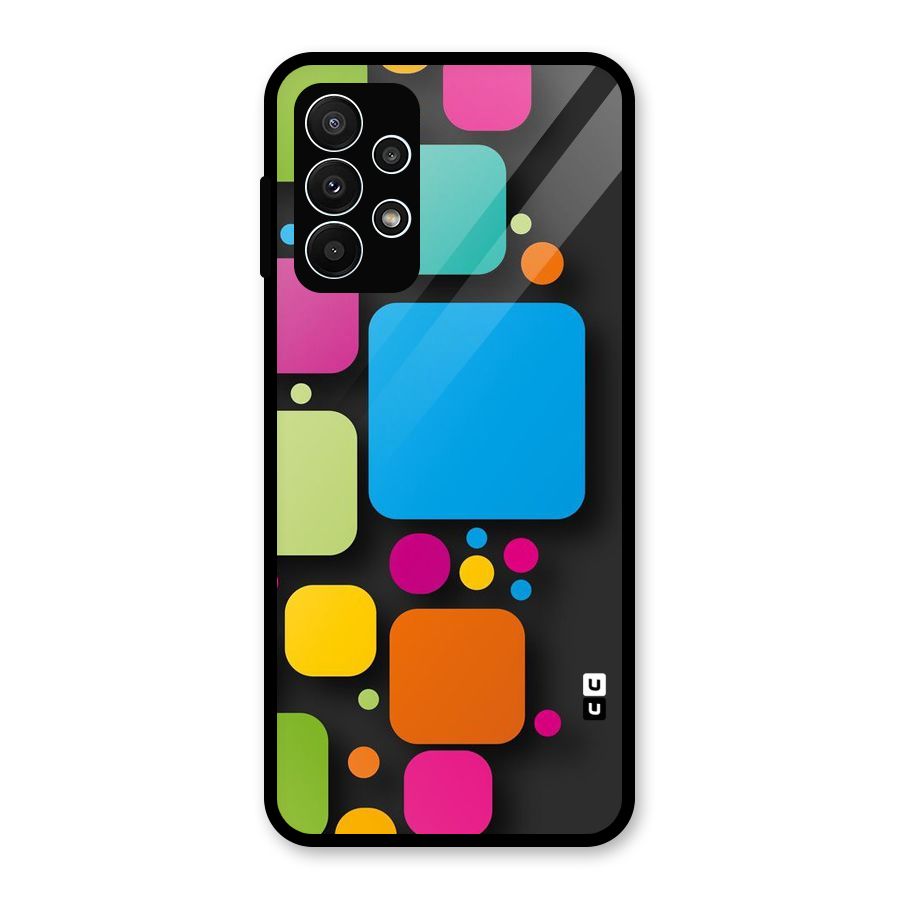 Color Boxes Abstract Glass Back Case for Galaxy A23
