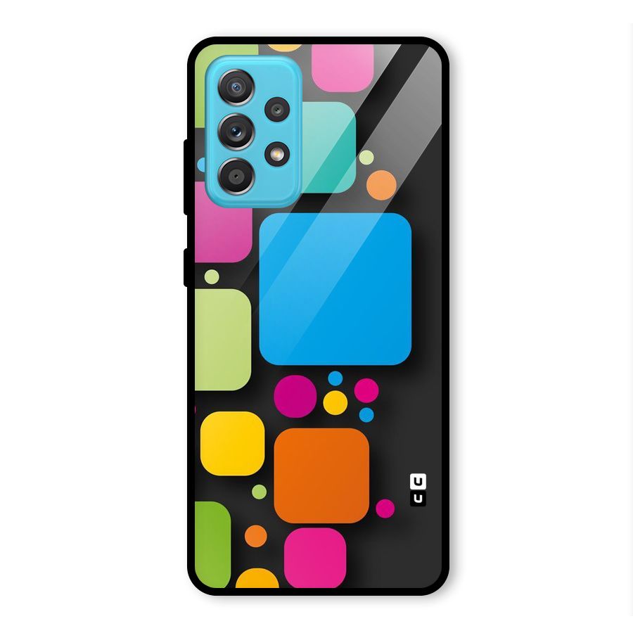 Color Boxes Abstract Glass Back Case for Galaxy A52s 5G