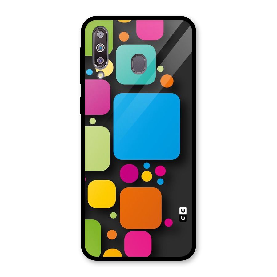 Color Boxes Abstract Glass Back Case for Galaxy M30