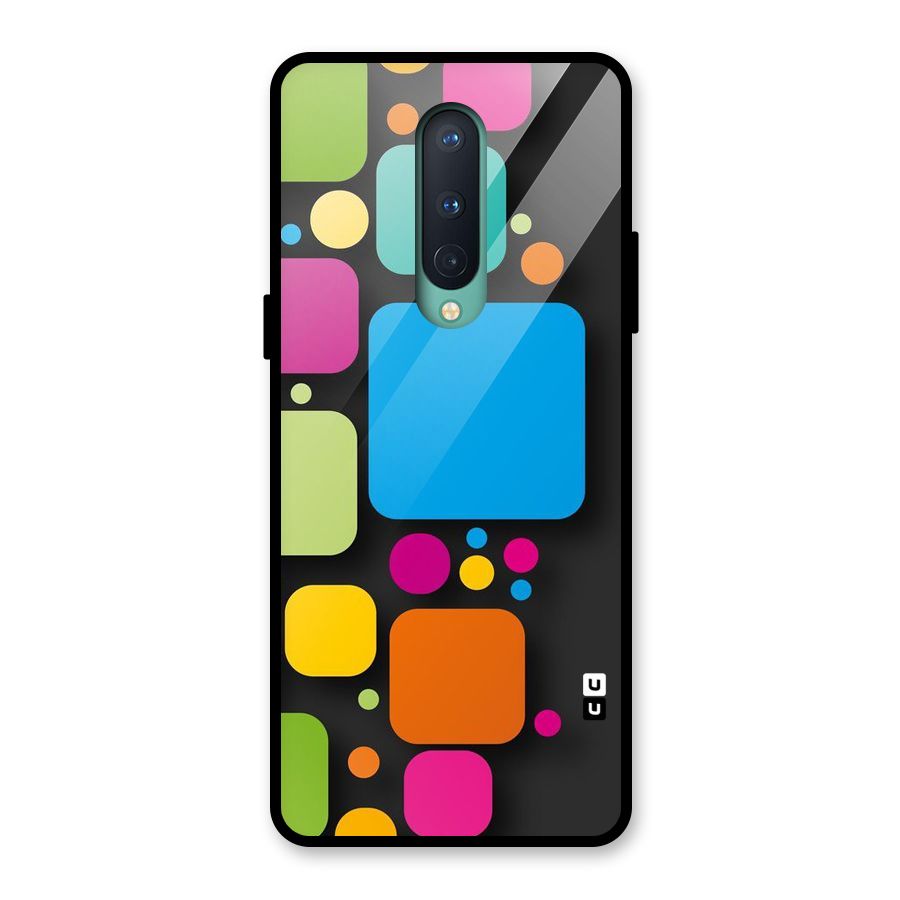 Color Boxes Abstract Glass Back Case for OnePlus 8