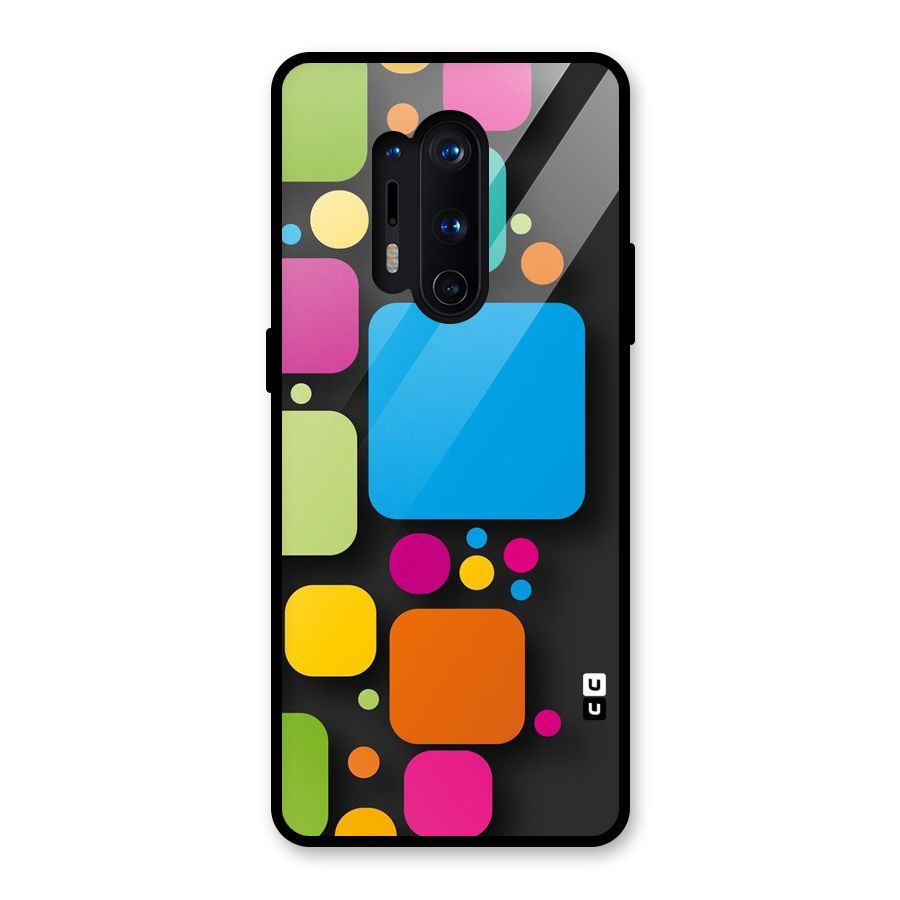 Color Boxes Abstract Glass Back Case for OnePlus 8 Pro