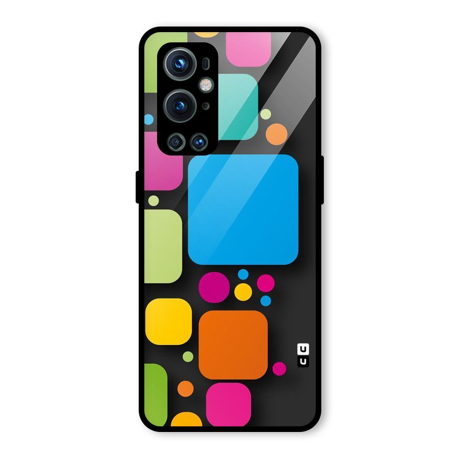 Color Boxes Abstract Glass Back Case for OnePlus 9 Pro
