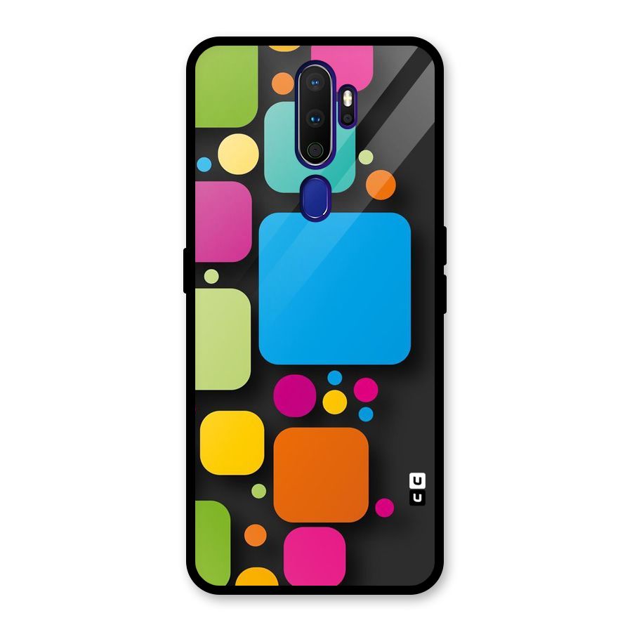 Color Boxes Abstract Glass Back Case for Oppo A9 (2020)