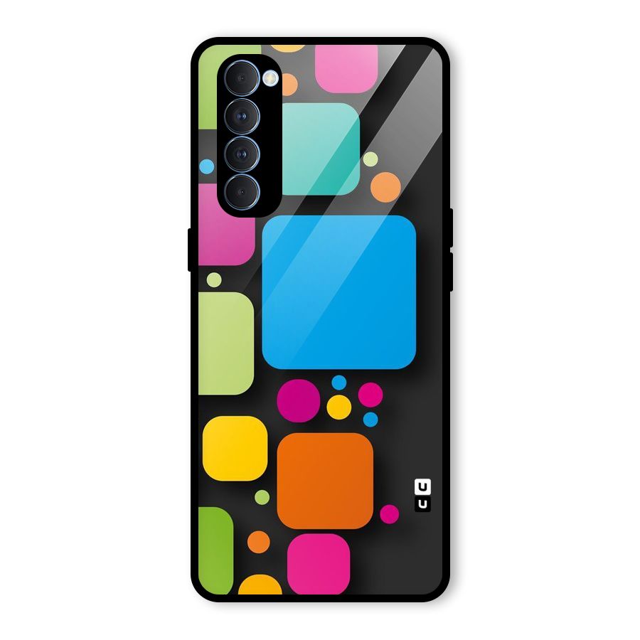 Color Boxes Abstract Glass Back Case for Oppo Reno4 Pro