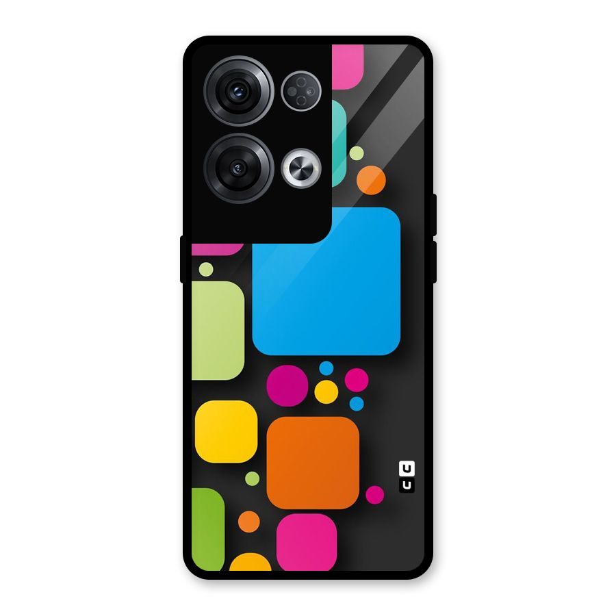 Color Boxes Abstract Glass Back Case for Oppo Reno8 Pro 5G