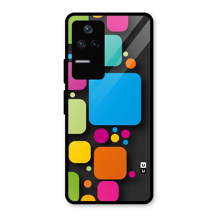 Color Boxes Abstract Glass Back Case for Poco F4 5G