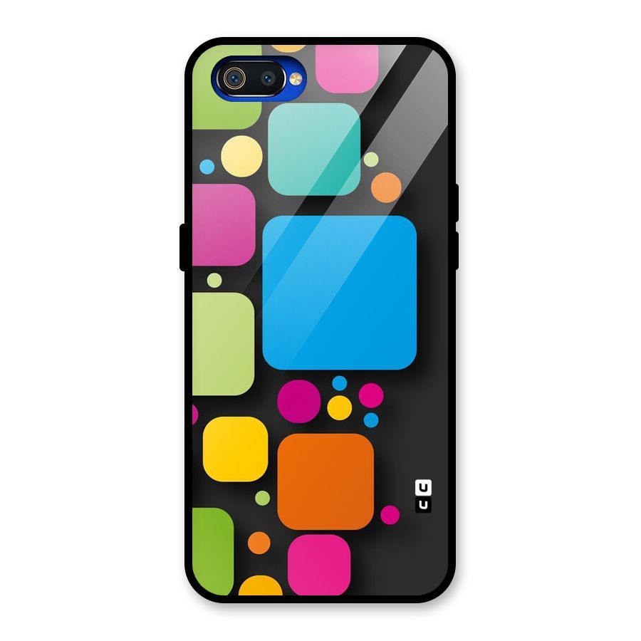 Color Boxes Abstract Glass Back Case for Realme C2