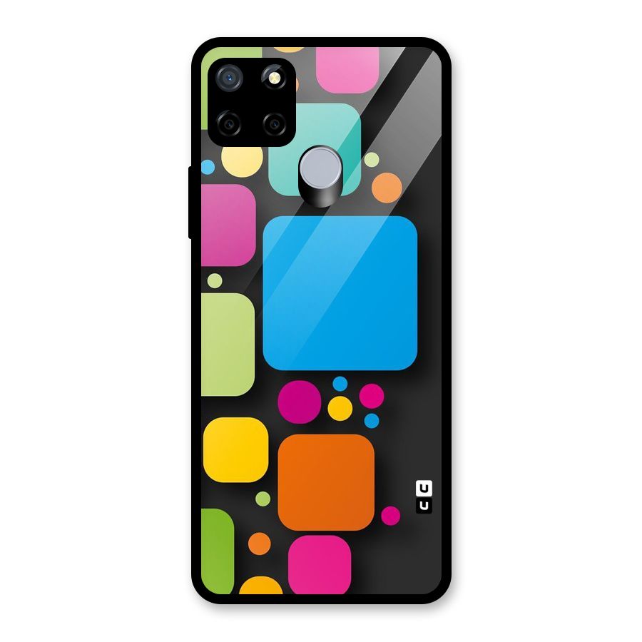 Color Boxes Abstract Glass Back Case for Realme Narzo 20