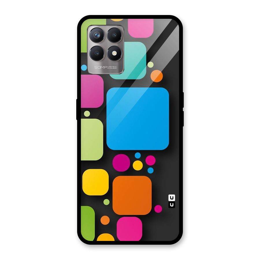 Color Boxes Abstract Glass Back Case for Realme Narzo 50
