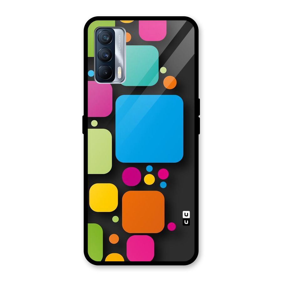 Color Boxes Abstract Glass Back Case for Realme X7