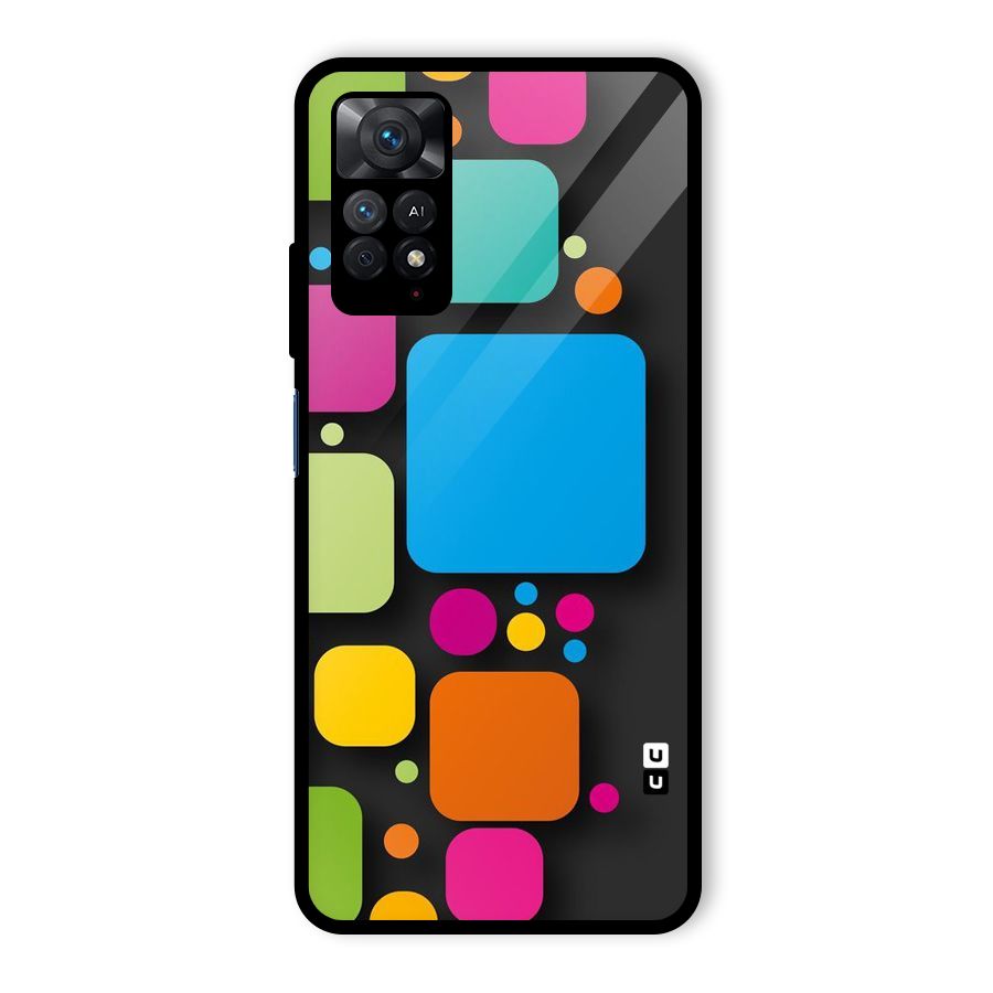 Color Boxes Abstract Glass Back Case for Redmi Note 11 Pro