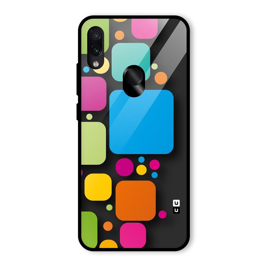 Color Boxes Abstract Glass Back Case for Redmi Note 7 Pro