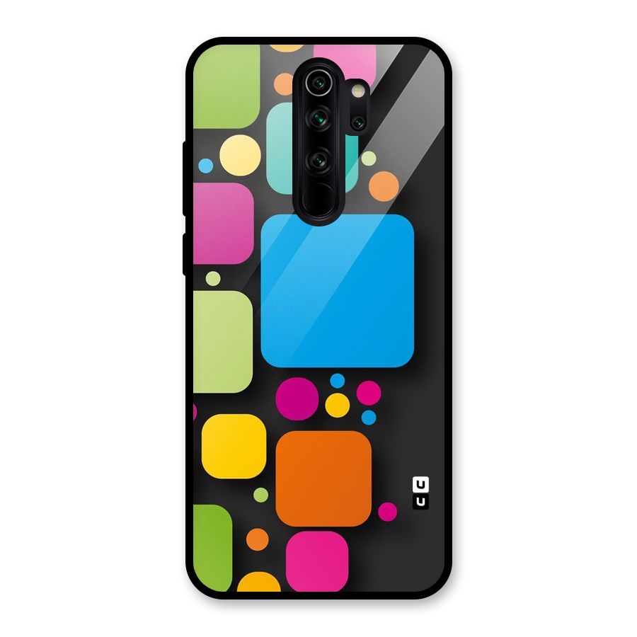 Color Boxes Abstract Glass Back Case for Redmi Note 8 Pro