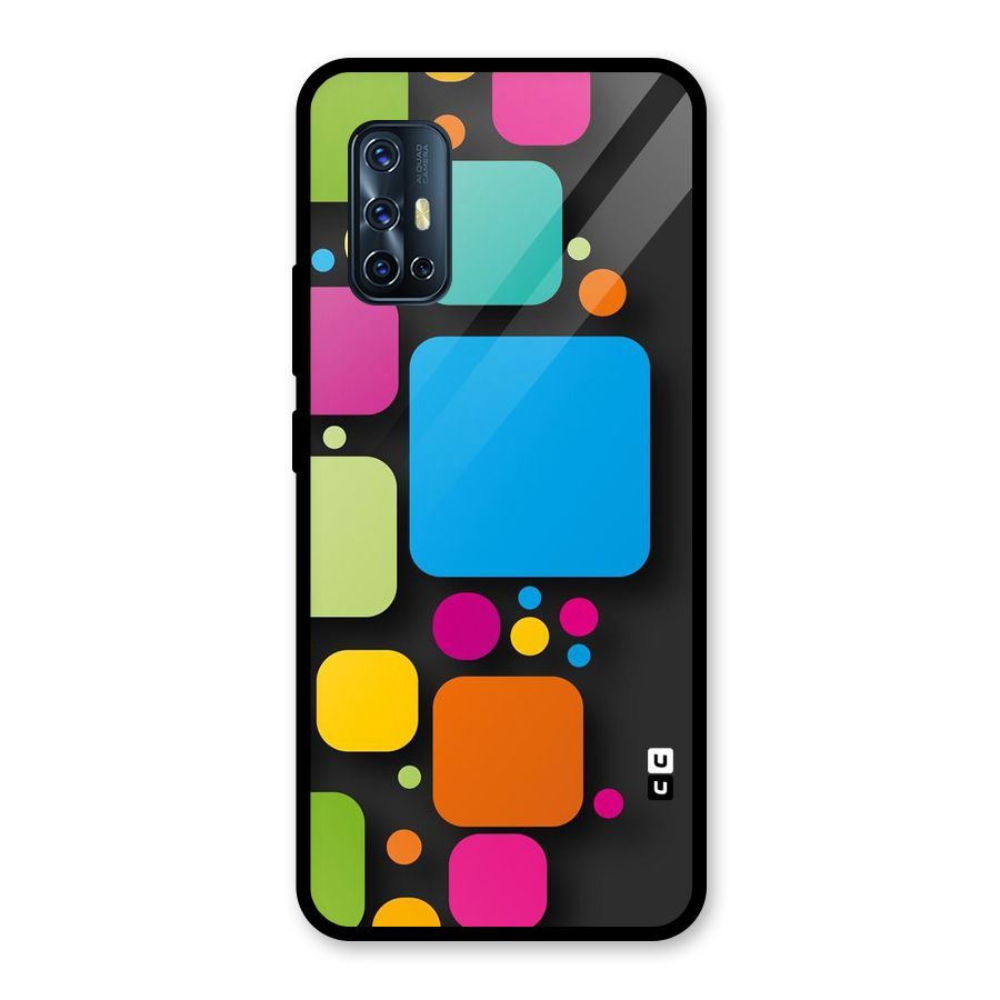 Color Boxes Abstract Glass Back Case for Vivo V17