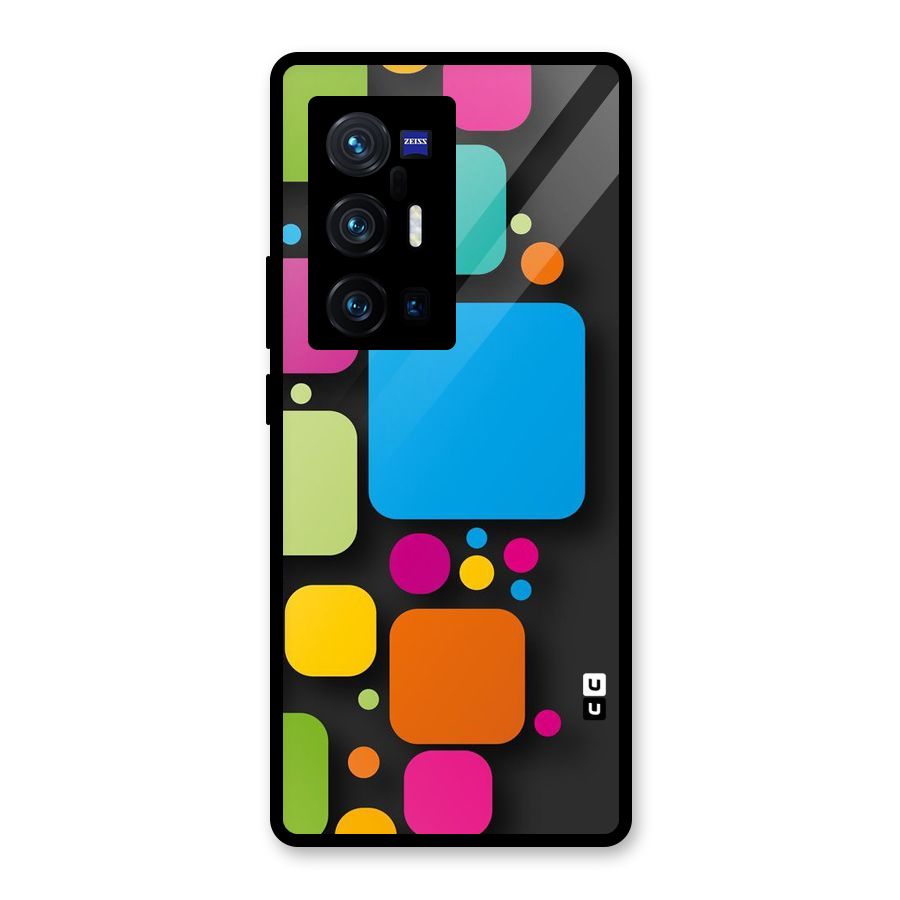 Color Boxes Abstract Glass Back Case for Vivo X70 Pro Plus