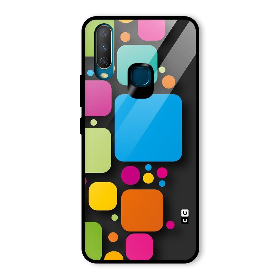 Color Boxes Abstract Glass Back Case for Vivo Y15