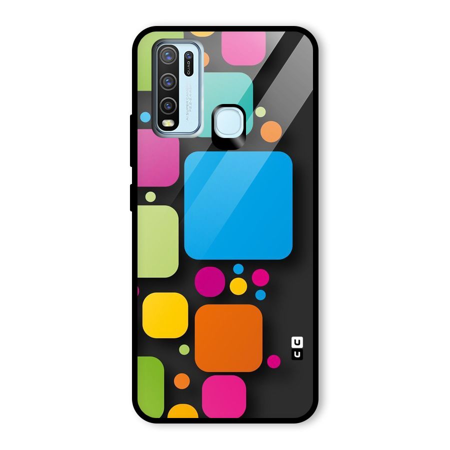 Color Boxes Abstract Glass Back Case for Vivo Y50