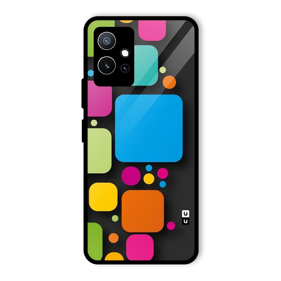 Color Boxes Abstract Glass Back Case for Vivo Y75 5G