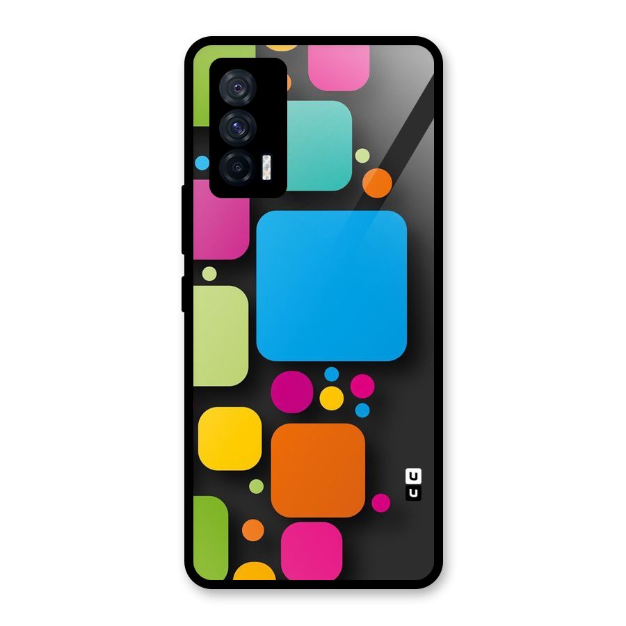 Color Boxes Abstract Glass Back Case for Vivo iQOO 7 5G