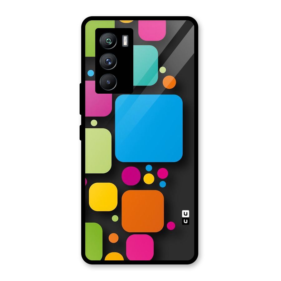 Color Boxes Abstract Glass Back Case for Vivo iQOO 9 SE