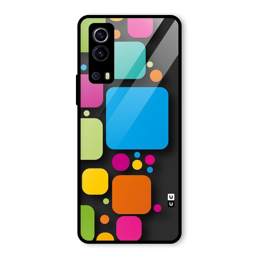 Color Boxes Abstract Glass Back Case for Vivo iQOO Z3