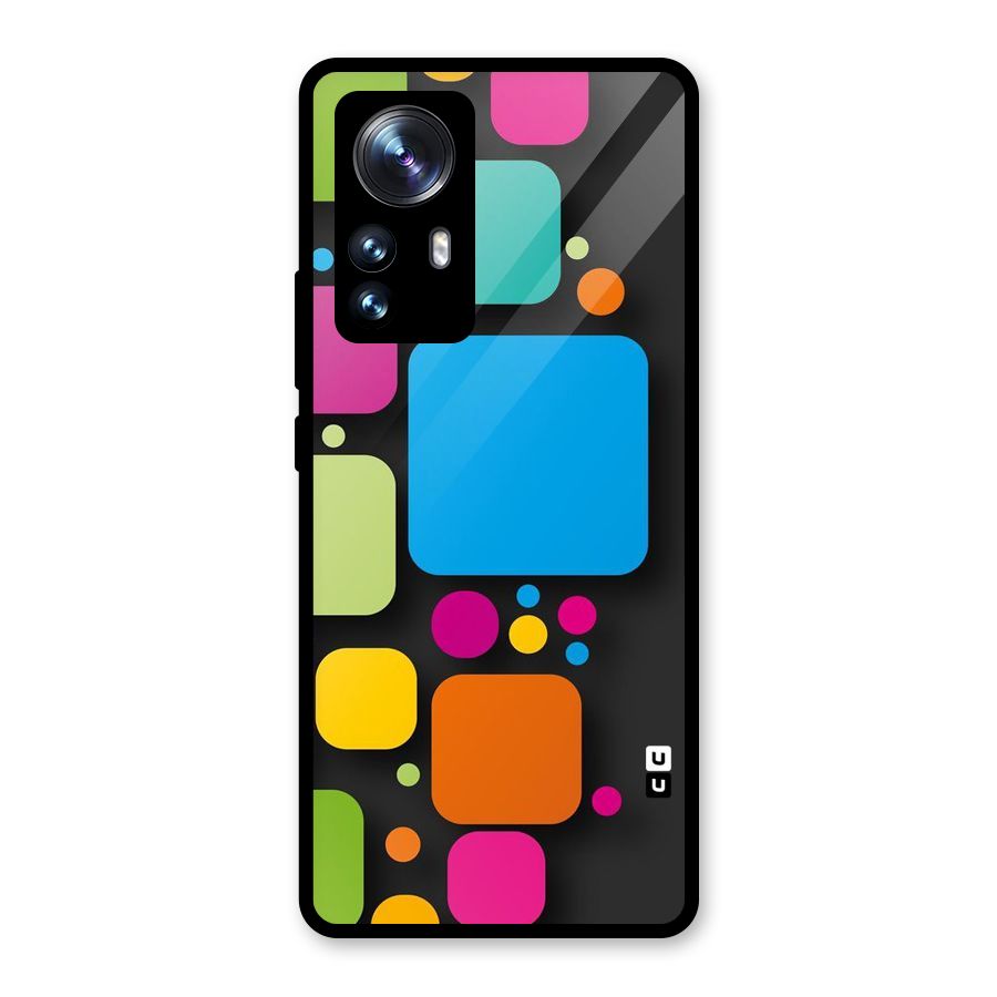 Color Boxes Abstract Glass Back Case for Xiaomi 12 Pro