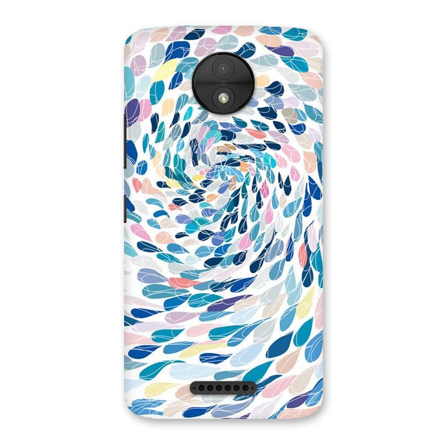 Color Droplets Swirls Back Case for Moto C