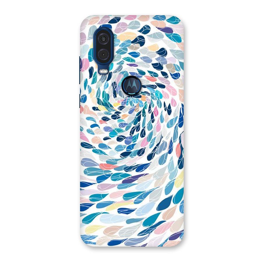 Color Droplets Swirls Back Case for Motorola One Vision