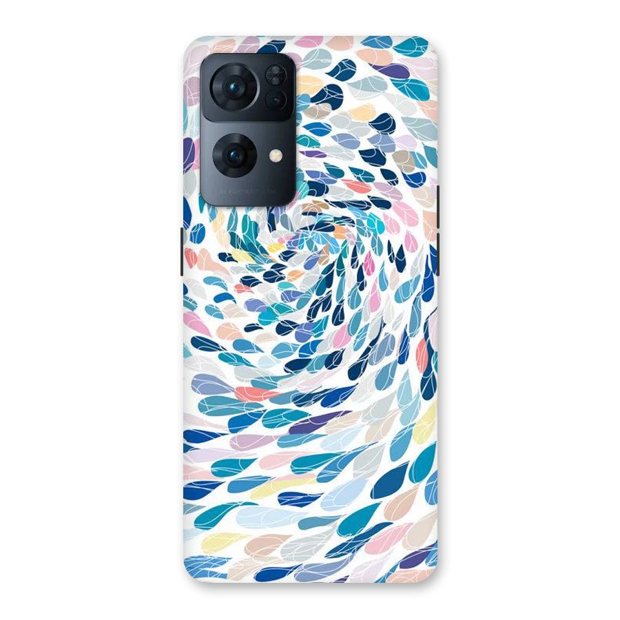 Color Droplets Swirls Back Case for Oppo Reno7 Pro 5G