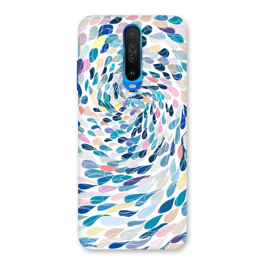 Color Droplets Swirls Back Case for Poco X2