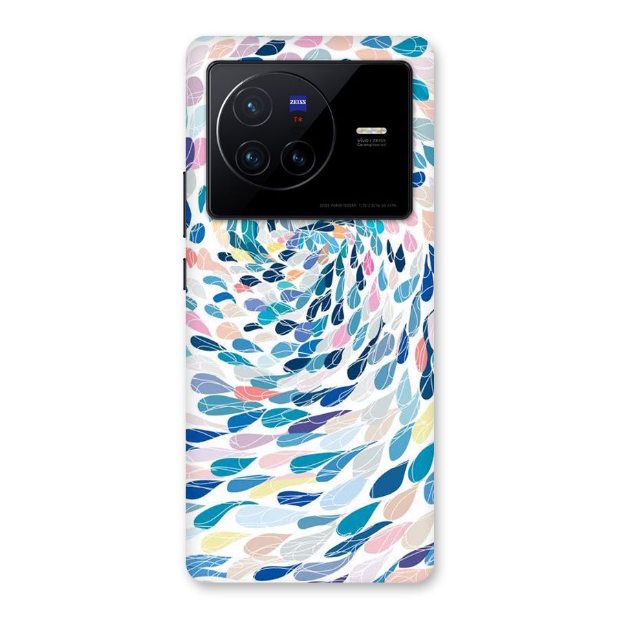 Color Droplets Swirls Back Case for Vivo X80