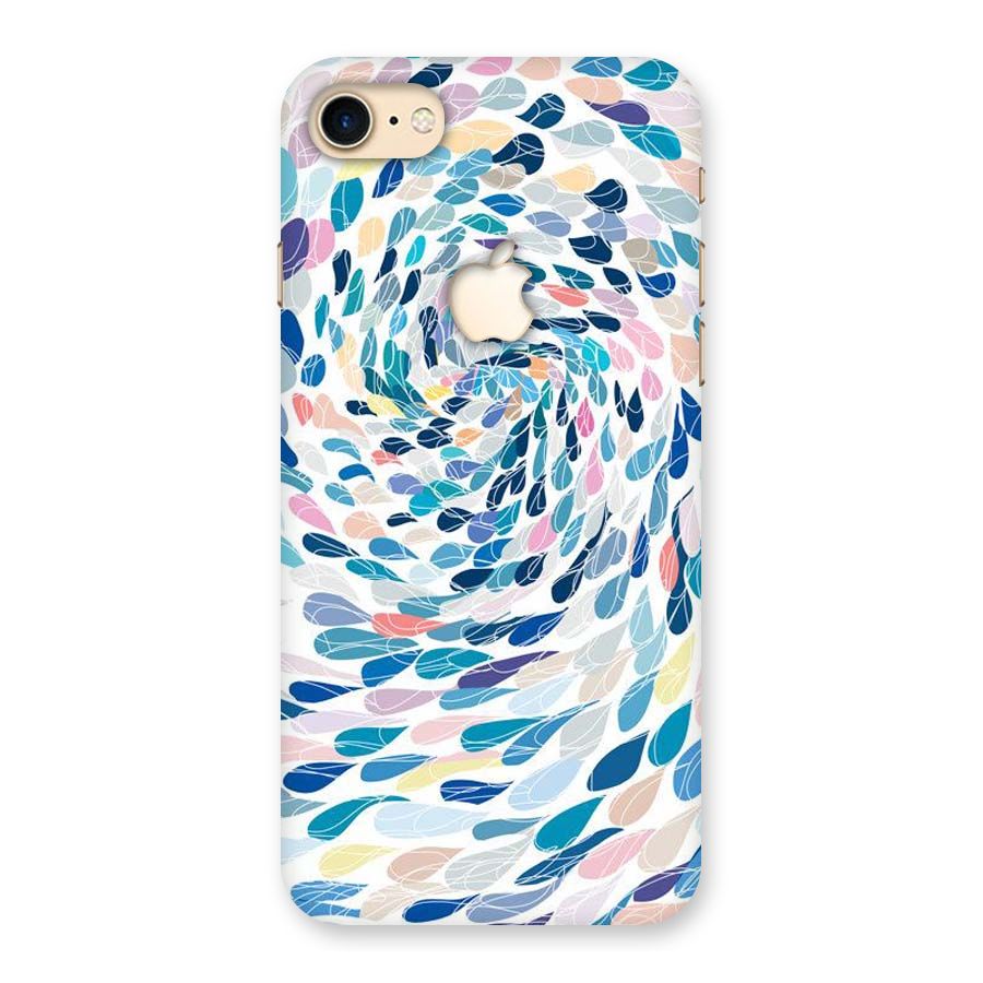 Color Droplets Swirls Back Case for iPhone 7 Apple Cut