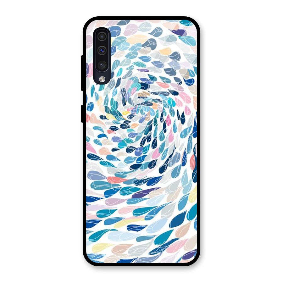 Color Droplets Swirls Glass Back Case for Galaxy A30s
