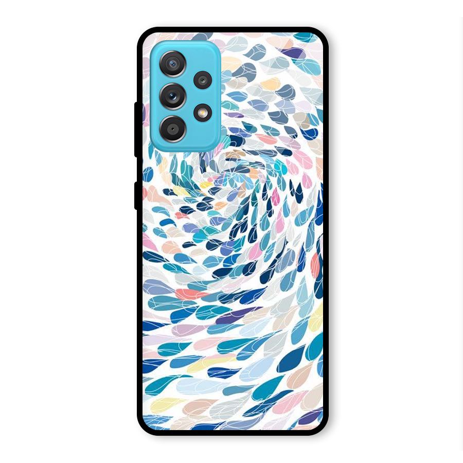 Color Droplets Swirls Glass Back Case for Galaxy A52s 5G