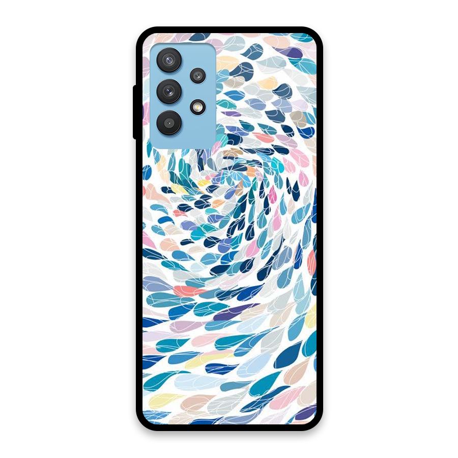Color Droplets Swirls Glass Back Case for Galaxy M32 5G