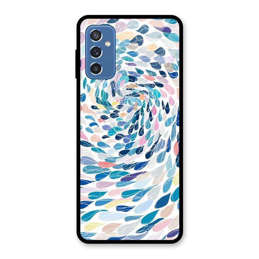 Color Droplets Swirls Glass Back Case for Galaxy M52 5G