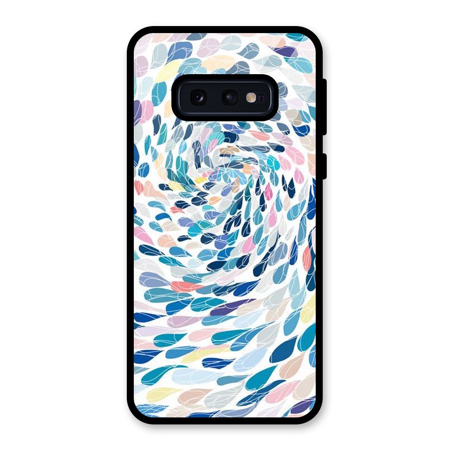 Color Droplets Swirls Glass Back Case for Galaxy S10e