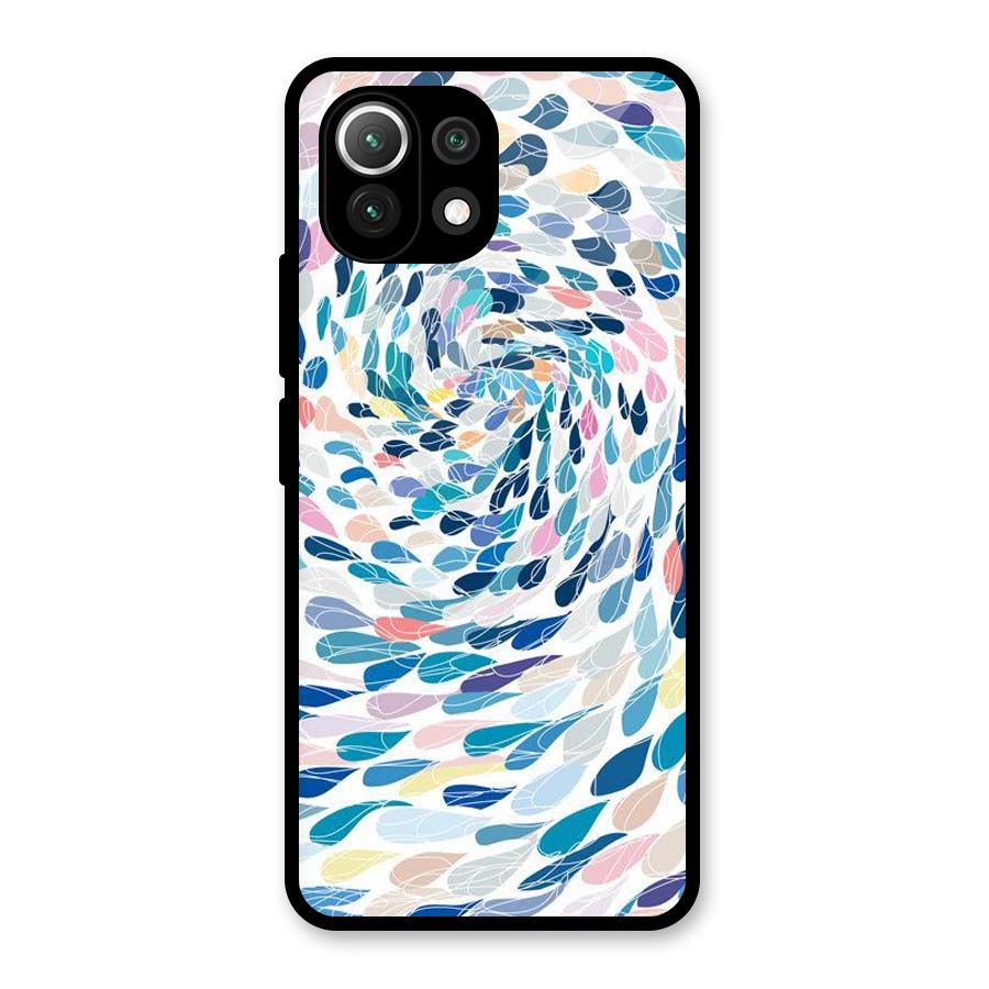 Color Droplets Swirls Glass Back Case for Mi 11 Lite NE 5G