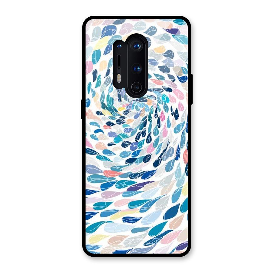 Color Droplets Swirls Glass Back Case for OnePlus 8 Pro