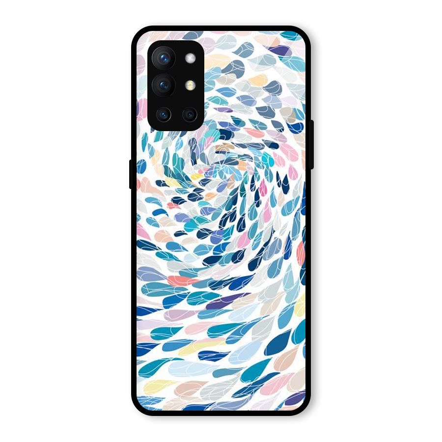 Color Droplets Swirls Glass Back Case for OnePlus 9R
