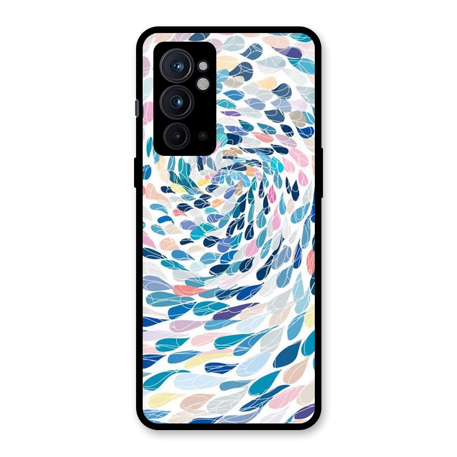 Color Droplets Swirls Glass Back Case for OnePlus 9RT 5G